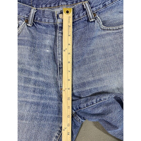 Levi 550 Jean Shorts Mens 34x9 Blue Relaxed Straight  Denim Jorts Tag 36 * - Picture 6 of 14